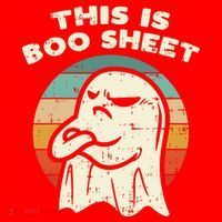 This Is Boo Sheet Ghost Retro Halloween Costume Santa Hat thumb 1