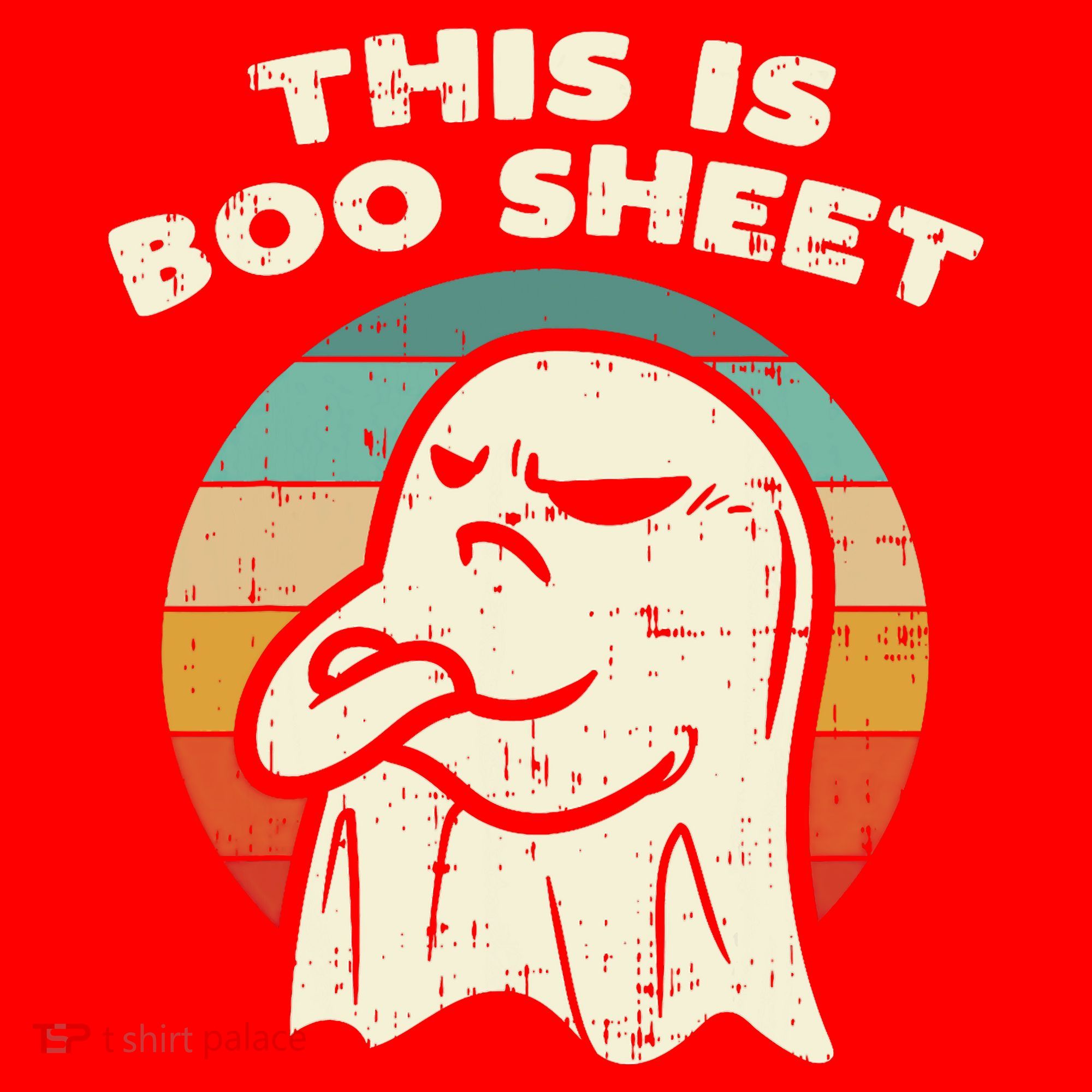 This Is Boo Sheet Ghost Retro Halloween Costume Santa Hat
