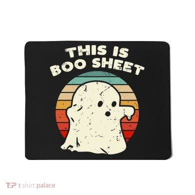 This Is Boo Sheet Ghost Vintage Retro Halloween Costume Mousepad