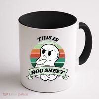 This Is Boo Sheet Cartoon Ghost Funny Halloween Coffee Mug thumb 1