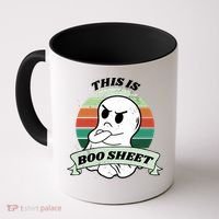 This Is Boo Sheet Cartoon Ghost Funny Halloween Coffee Mug thumb 0