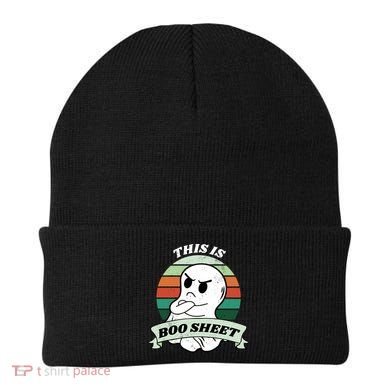 This Is Boo Sheet Cartoon Ghost Funny Halloween Beanie