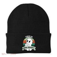This Is Boo Sheet Cartoon Ghost Funny Halloween Beanie thumb 0