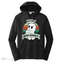 This Is Boo Sheet Cartoon Ghost Funny Halloween Performance Fleece Hoodie thumb 0