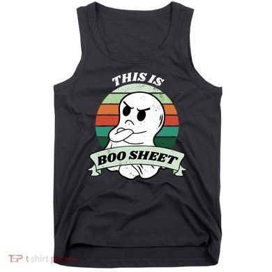 This Is Boo Sheet Cartoon Ghost Funny Halloween Tank Top
