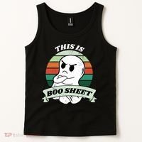 This Is Boo Sheet Cartoon Ghost Funny Halloween Tank Top thumb 2