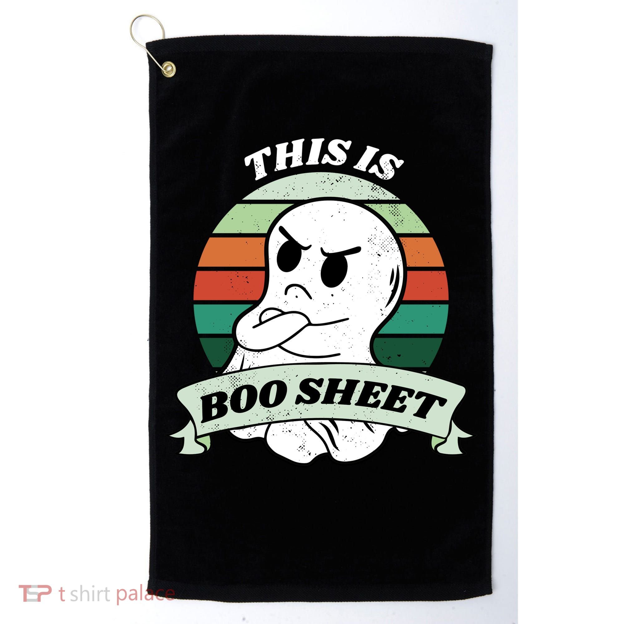 This Is Boo Sheet Cartoon Ghost Funny Halloween Golf Towel