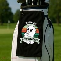 This Is Boo Sheet Cartoon Ghost Funny Halloween Golf Towel thumb 2