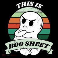 This Is Boo Sheet Cartoon Ghost Funny Halloween Kids Sweatshirt thumb 2
