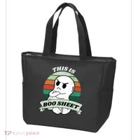 This Is Boo Sheet Cartoon Ghost Funny Halloween Tote Bag thumb 3