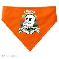 This Is Boo Sheet Cartoon Ghost Funny Halloween USA-Made Doggie Bandana thumb 0