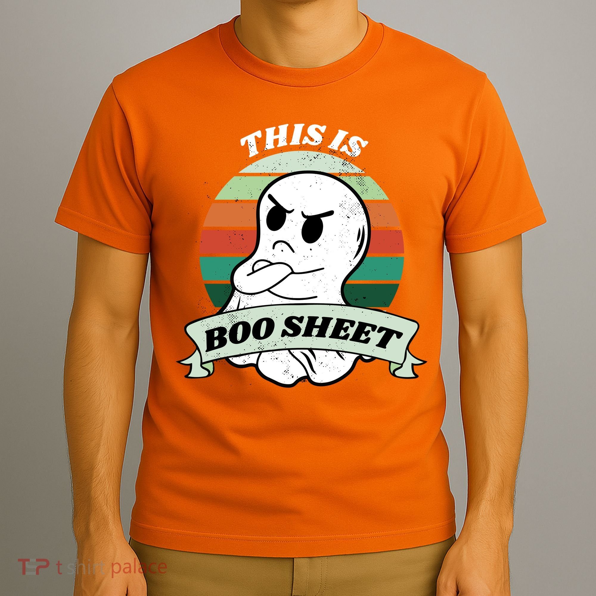 This Is Boo Sheet Cartoon Ghost Funny Halloween T-Shirt