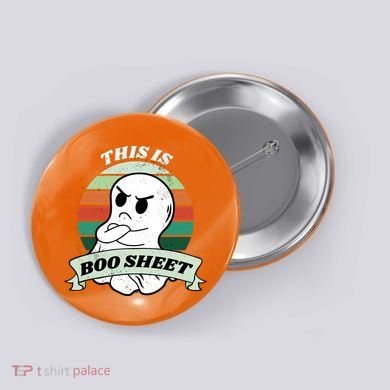 This Is Boo Sheet Cartoon Ghost Funny Halloween Button