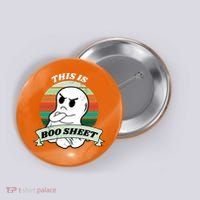 This Is Boo Sheet Cartoon Ghost Funny Halloween Button thumb 0