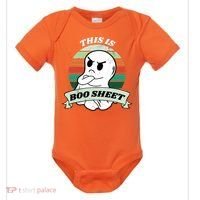This Is Boo Sheet Cartoon Ghost Funny Halloween Baby Bodysuit thumb 0