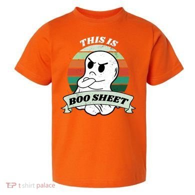 This Is Boo Sheet Cartoon Ghost Funny Halloween Toddler T-Shirt