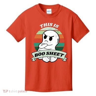 This Is Boo Sheet Cartoon Ghost Funny Halloween Kids T-Shirt