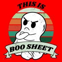 This Is Boo Sheet Cartoon Ghost Funny Halloween Santa Hat thumb 1