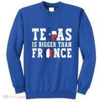 Texas Is Bigger Than France Funny Saying Cool Gift Sweatshirt thumb 0