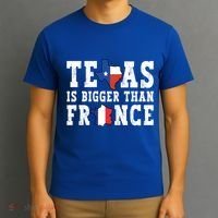 Texas Is Bigger Than France Funny Saying Cool Gift T-Shirt thumb 3