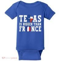 Texas Is Bigger Than France Funny Saying Cool Gift Baby Bodysuit thumb 0