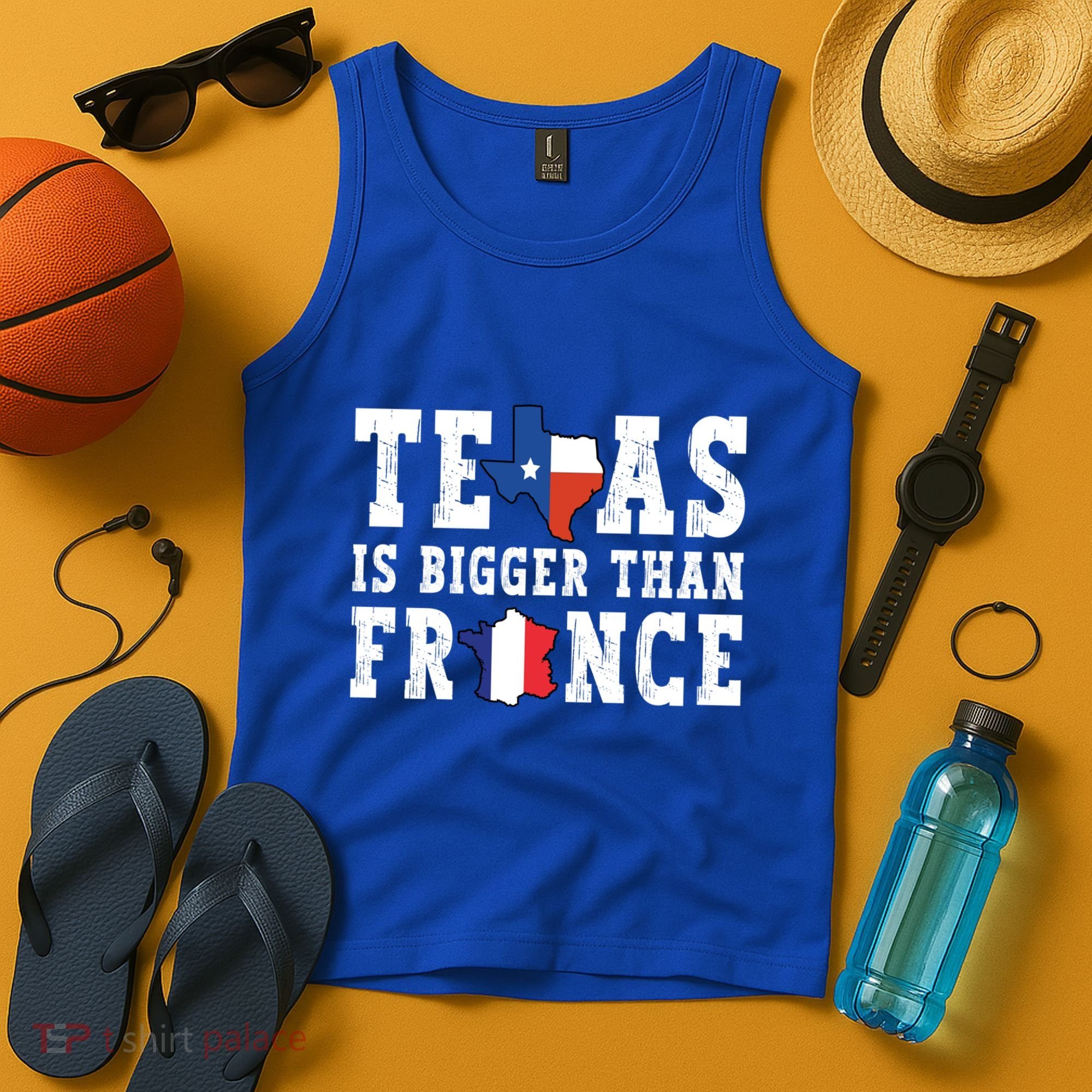 Texas Is Bigger Than France Funny Saying Cool Gift Tank Top