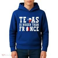 Texas Is Bigger Than France Funny Saying Cool Gift Kids Hoodie thumb 4
