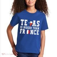 Texas Is Bigger Than France Funny Saying Cool Gift Kids T-Shirt thumb 2