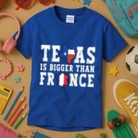 Texas Is Bigger Than France Funny Saying Cool Gift Kids T-Shirt thumb 3