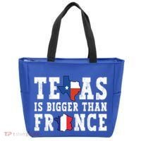 Texas Is Bigger Than France Funny Saying Cool Gift Tote Bag thumb 0