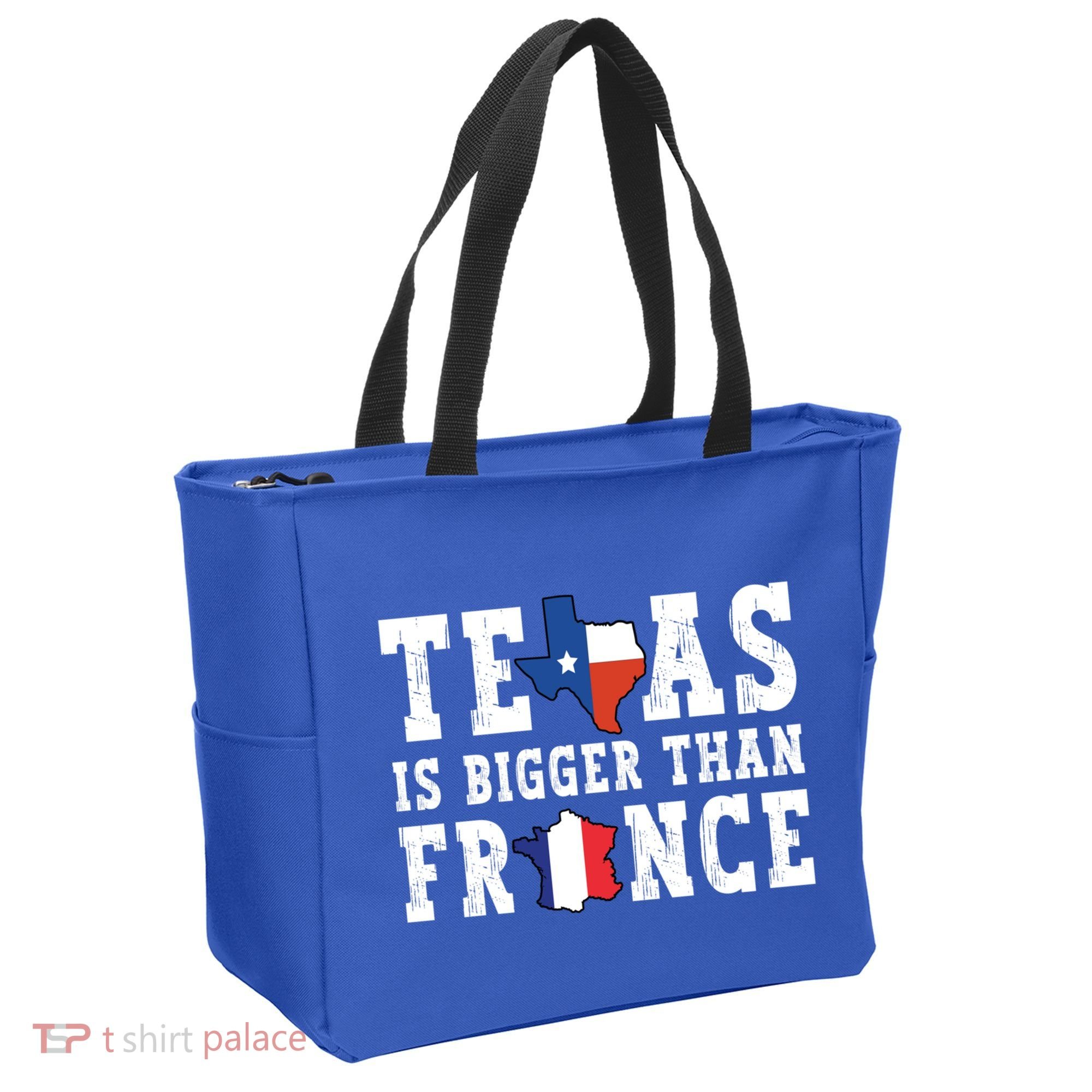 Texas Is Bigger Than France Funny Saying Cool Gift Tote Bag