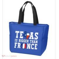 Texas Is Bigger Than France Funny Saying Cool Gift Tote Bag thumb 3