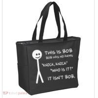 This Is Bob He Has No Arms Funny Knock Knock Sarcastic Humor Tote Bag thumb 2