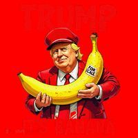 Trump ItS Banana Funny Meme Santa Hat thumb 1