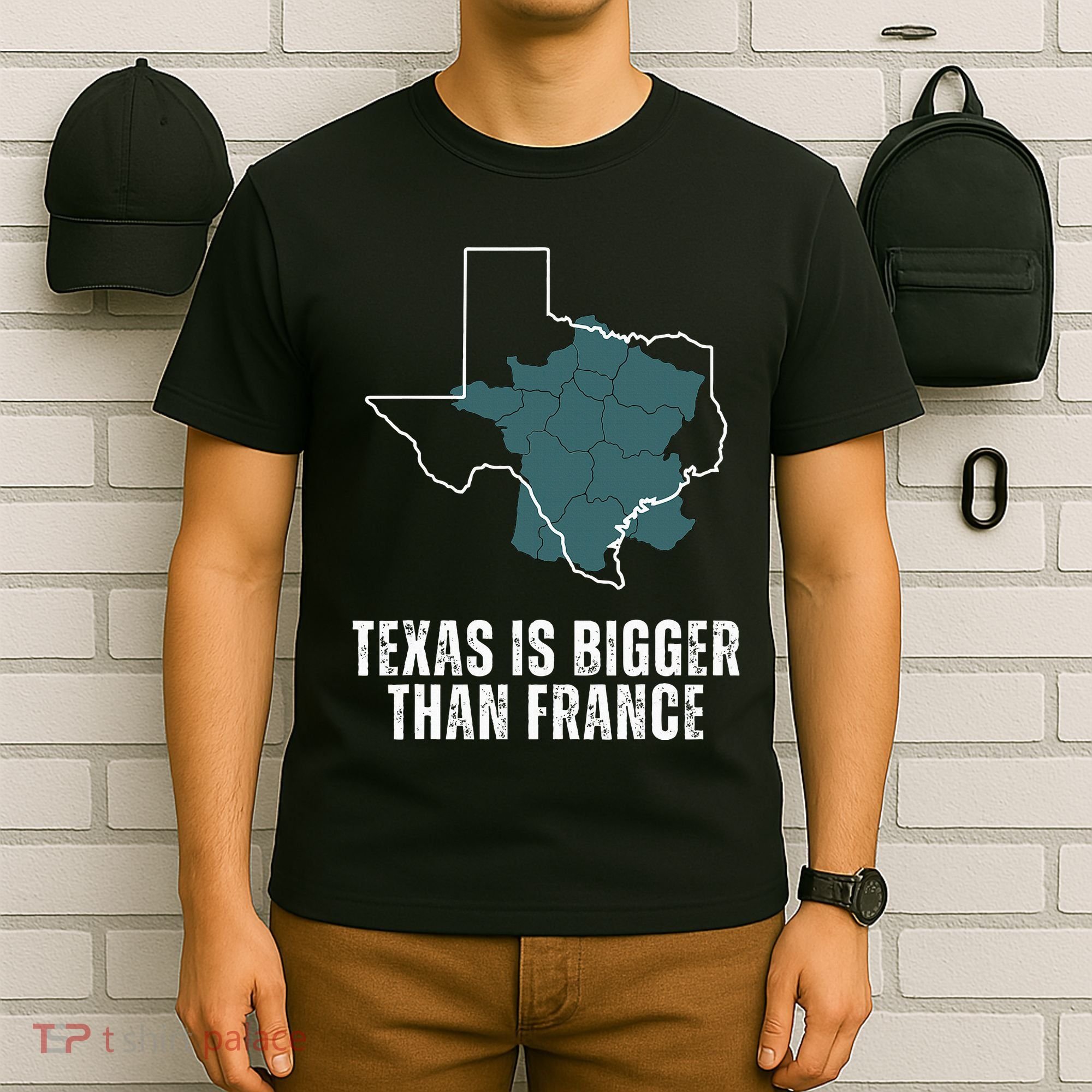 Texas Is Bigger Than France And Armed Funny Usa T-Shirt
