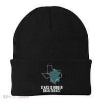 Texas Is Bigger Than France And Armed Funny Usa Beanie thumb 0