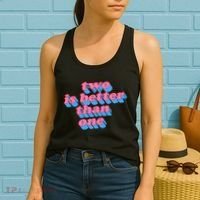 Two Is Better Than One Valentine Women's Tank Top thumb 2