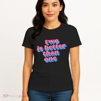 Two Is Better Than One Valentine Women's T-Shirt thumb 4