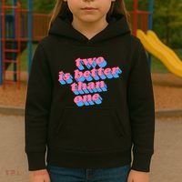 Two Is Better Than One Valentine Kids Hoodie thumb 3