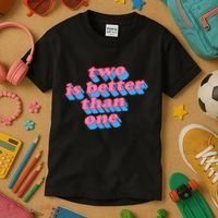 Two Is Better Than One Valentine Kids T-Shirt thumb 3