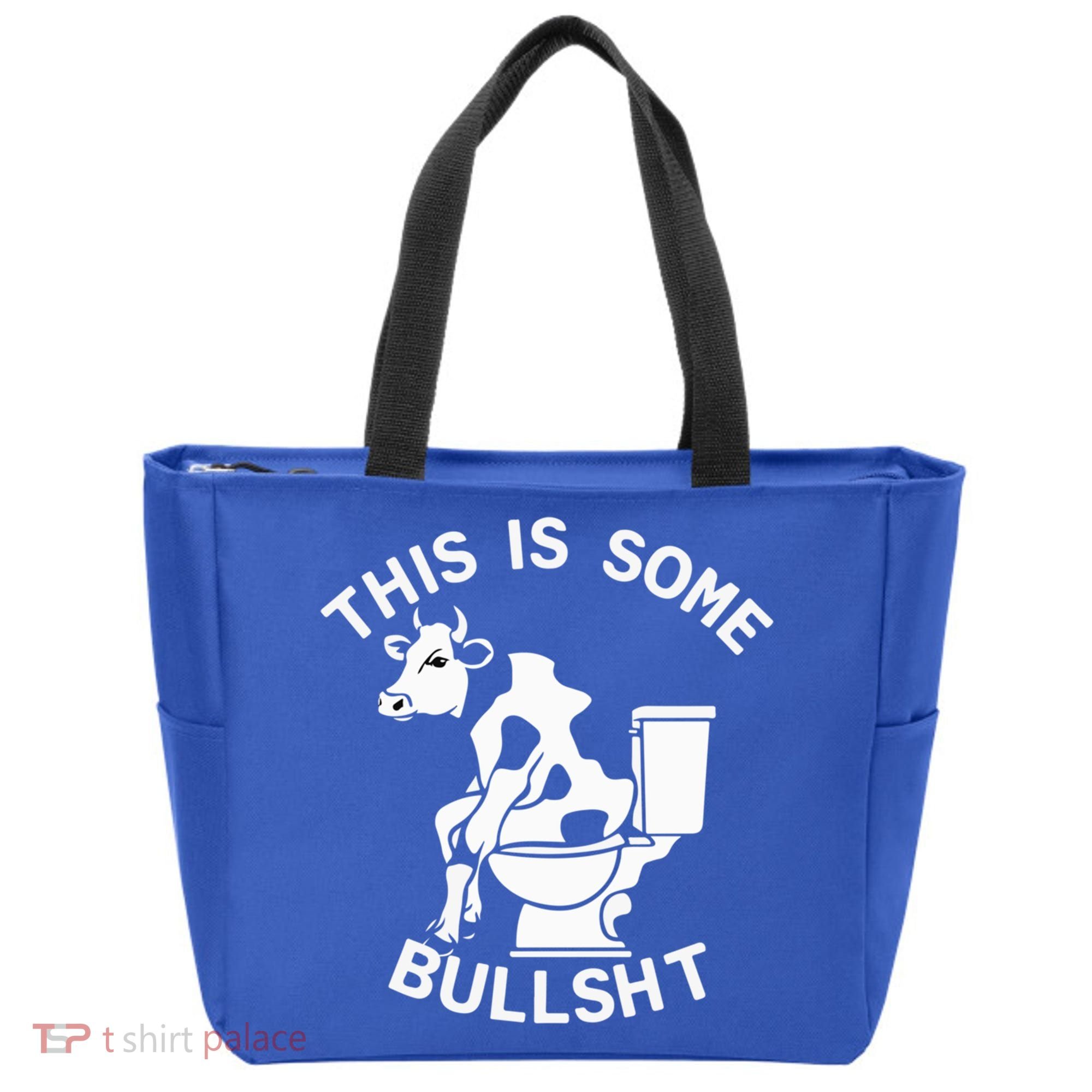 This Is Bullshit Bull Is Sitting On A Toilet Funny Sarcastic Funny Gift Tote Bag