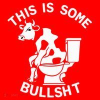 This Is Bullshit Bull Is Sitting On A Toilet Funny Sarcastic Funny Gift Santa Hat thumb 1