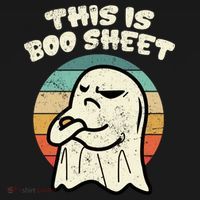 This Is Boo Sheet Ghost Retro Halloween Costume Doggie Tank thumb 4