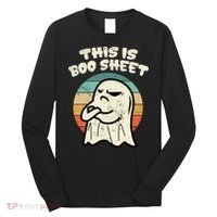 This Is Boo Sheet Ghost Retro Halloween Costume Long Sleeve Shirt thumb 0