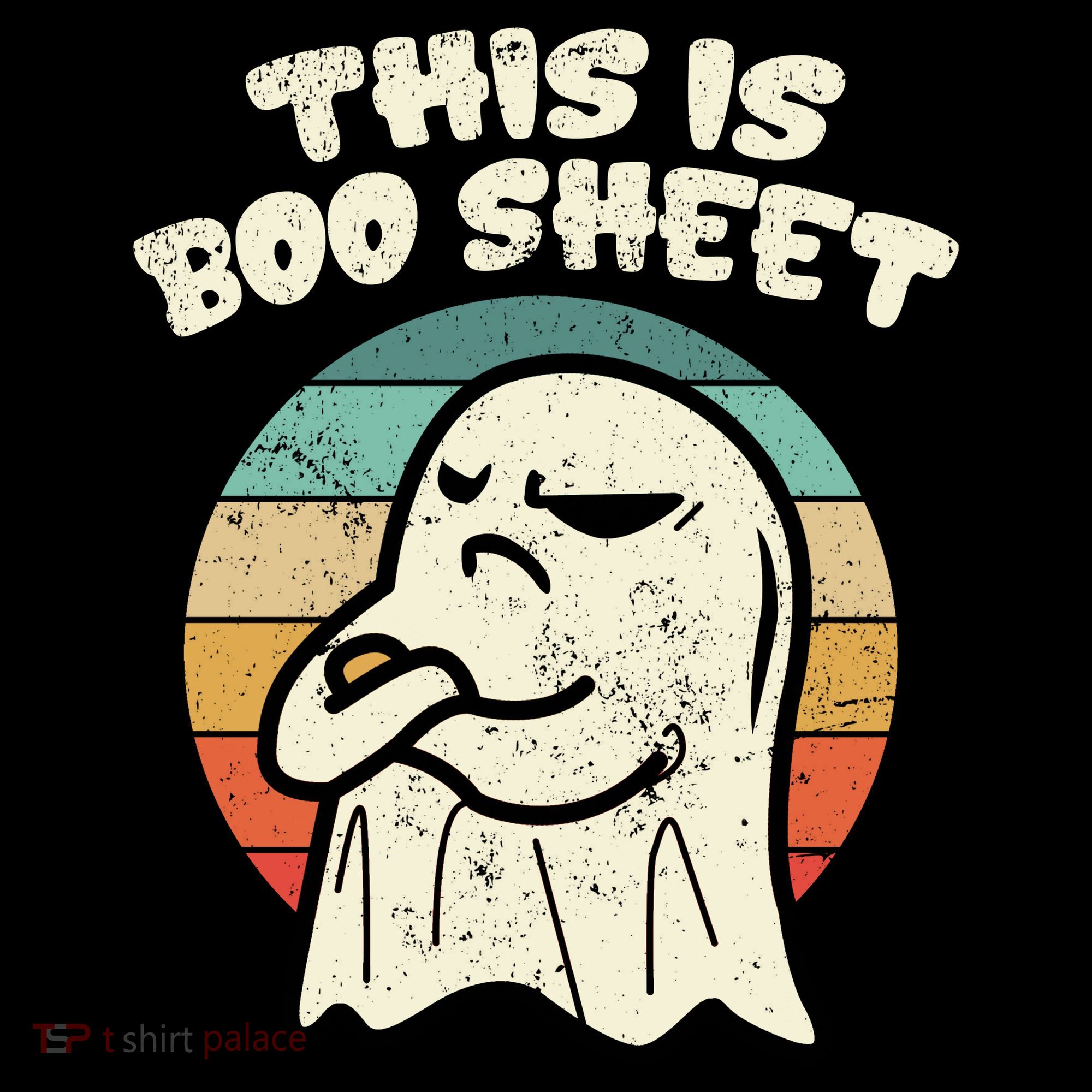 This Is Boo Sheet Ghost Retro Halloween Costume Long Sleeve Shirt