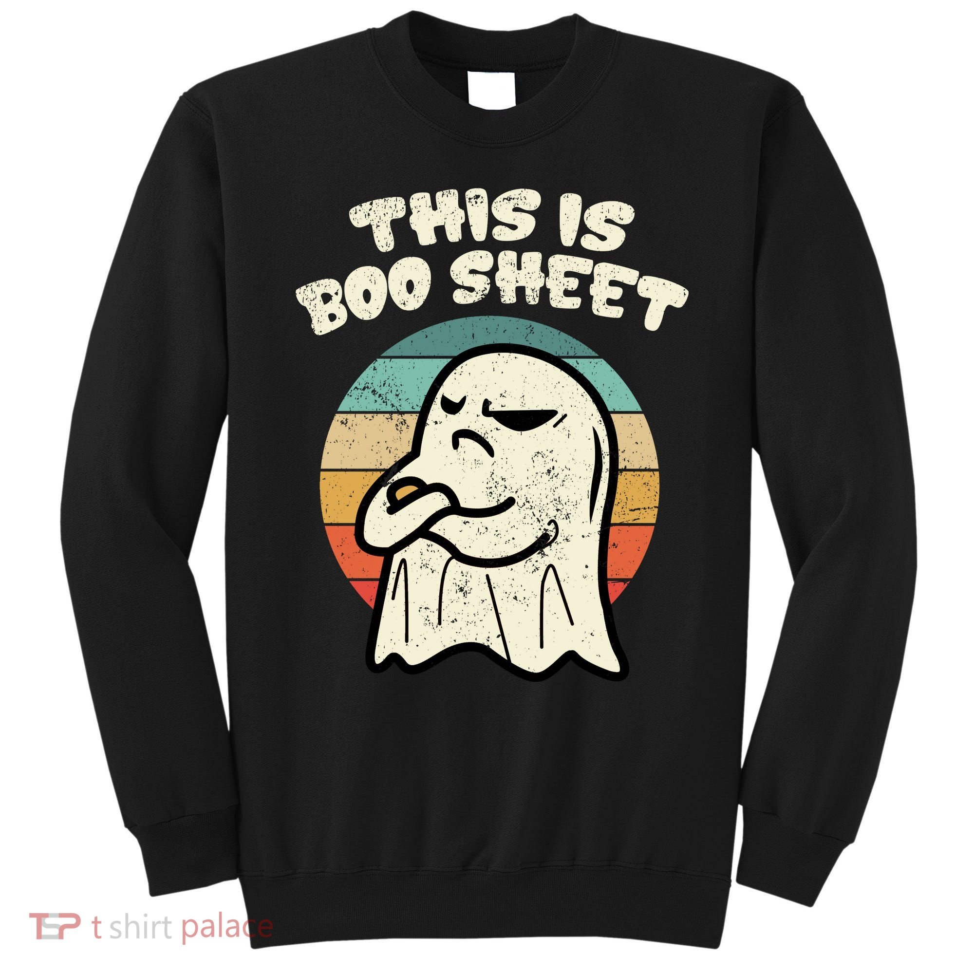This Is Boo Sheet Ghost Retro Halloween Costume Sweatshirt