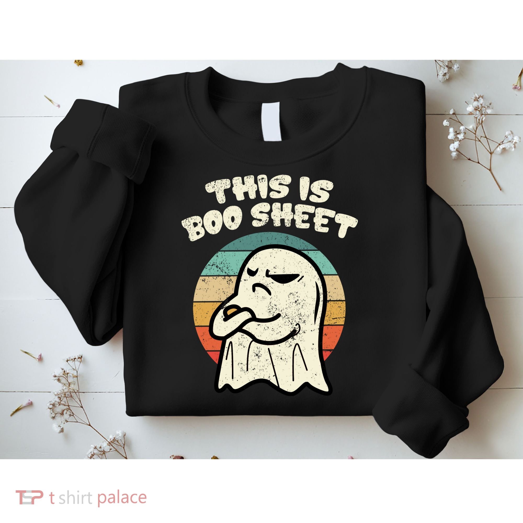 This Is Boo Sheet Ghost Retro Halloween Costume Sweatshirt