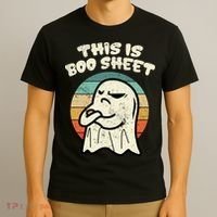 This Is Boo Sheet Ghost Retro Halloween Costume T-Shirt thumb 3