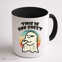 This Is Boo Sheet Ghost Retro Halloween Costume Coffee Mug thumb 1