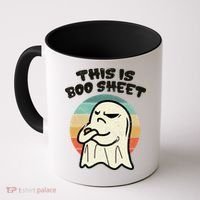 This Is Boo Sheet Ghost Retro Halloween Costume Coffee Mug thumb 0